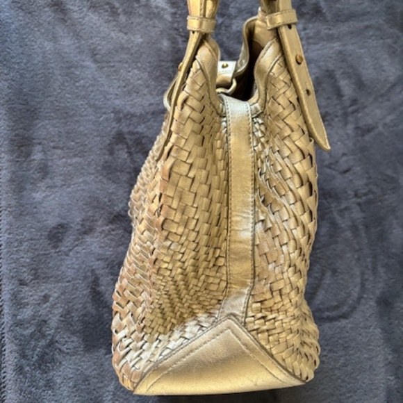 Cole Haan Gold Woven Leather bag - Picture 3 of 7